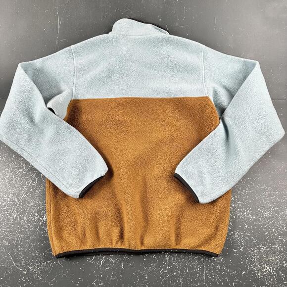 Patagonia Synchilla Jacket Womens Small Baby Blue Brown Fleece Snap Henley EUC - Picture 7 of 8